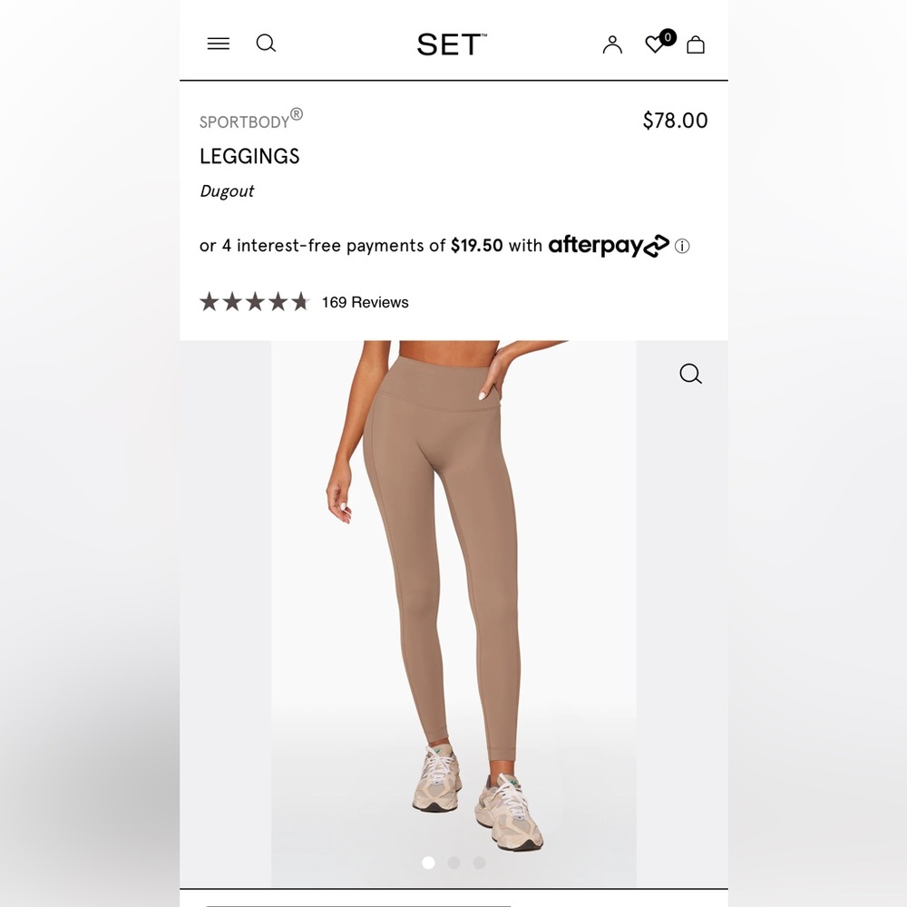 Set Active SportBody Leggings limited Edition light grey color Small